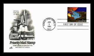 Dr Jim Stamps Us Priority Mail Space Shuttle High Value Fdc Cover Art Craft