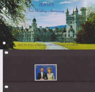 Jersey Presentation Pack 2006 Royal Wedding 1st Anniversary Charles 10 Off 5,