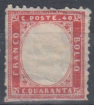 Italy 1862 40c Red Mng Spacefiller (id:469/d42955)