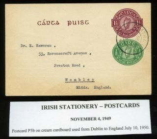 Ireland - 1949 - Postal Stationery - 1 - 1/2d,  1/2d Postal Card - Fai P 5b