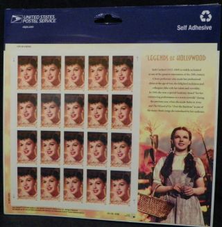 Scott 4077 Legends Of Hollywood Judy Garland Sheet Of 20 Stamps Mnh
