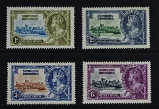 Northern Rhodesia,  Kgv,  1935 Silver Jubilee Set Of 4 Stamps,  Mm,  Cat £20.