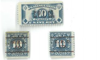 Us Playing Card Revenue Stamps Scott 10c And Rf25 –