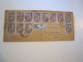 Malaya 1957 Registered Cover To Usa Kuala Lumpur Sinapore Us Cancel Tiger Stamp