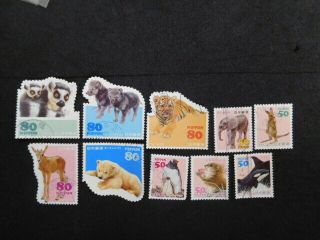 Japan Commemo Stamps (heartwarming Animal Scene Series No.  1)