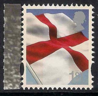 England 2013 En51 1st Litho 2 Band Queens Head Silver Football Booklet Stamp Mnh