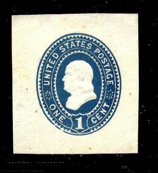 Hick Girl Stamp - U.  S.  Cut Square Envelope Sc U294 Blue On White Y997