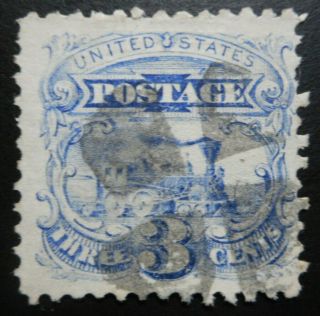 U.  S.  Stamp:scott 114,  3c,  Ultramarine,  The " Pictorials ",  Issues Of 1869