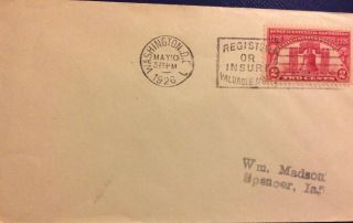 Us Fdc First Day Cover 627 Sesquicentennial Liberty Bell 1926 Washington