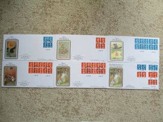 6 April 1993 Set Of 6 Booklet Panes On Benham Silks D196 - 201,  Windsor Phil Count