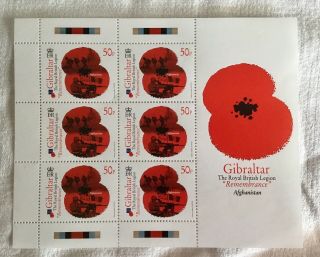 Gibraltar: 2011 The Royal British Legion 6 X Stamps On Sheet