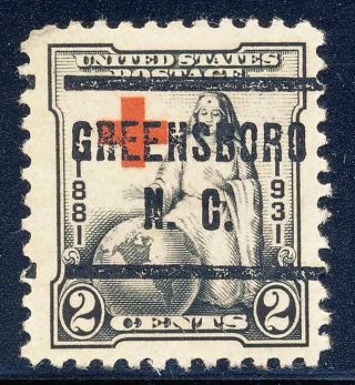 Greensboro,  North Carolina Precancel Type 205,  Red Cross Issue,  Scott 702