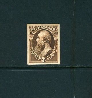 Scott O76p4,  7c Brown,  Plate Proof On Card.  Vf.