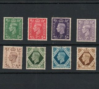 Great Britain 1937 - 1941 Selected King George Vi Stamps To One Shilling Mnh