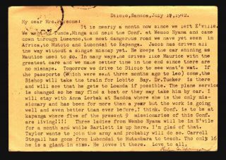 Belgian Congo 1942 censor Postcard to USA / Light Creasing - Z18251 2