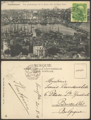 Austria Levant 1912 - Postcard Constantinople To Brussels Belgium D176