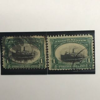Scott 294 Set Of 2 Us 1 Cent Postage Stamps Fastlake Navigation Vf Nh