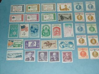 Set Of 52 Different Stamps Issued From 1960 - 61 (sc 1139 - 90)