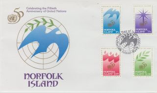 Norfolk Island 50th Anniversary Of United Nations First Day Cover 1995