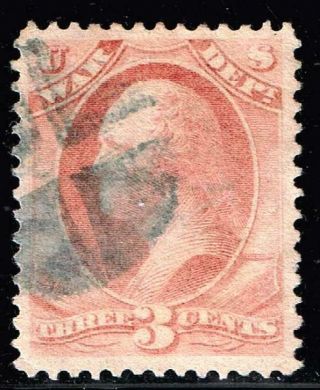 Us Stamp O85 – 1873 3c Ros,  War,  Hard Paper Thin
