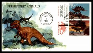 Mayfairstamps Us Fdc 1989 Tyrannosaurus Rex Dinosaur Hand Painted First Day Cove