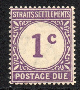 Straits Settlements 1 Cent Postage Due Stamp C1924 - 26 Mm (gum Tone As Usual)