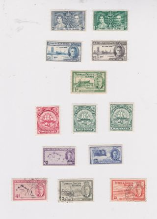 Turks And Caicos Islands - 1937 - 50 A Kgvi Selection Of Mainly Mounted Stamps