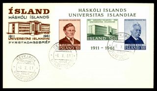 Mayfairstamps Iceland 1961 Hoskoli Islands University Imperf Souvenir Sheet Fdc