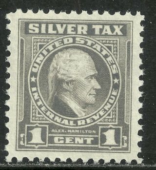 Us Revenue Silver Tax Stamp Scott Rg108 - 1 Cent Issue Of 1944 - Mnh - 29