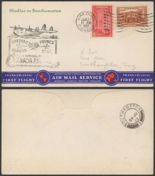 Canada 1939 - 1st Flight Air Mail Cover Shediac To Southampton 30521/4