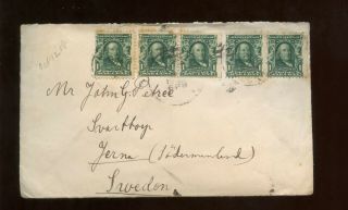 Us Transatlantic Cover 1908 Malta,  Ny? To Jarna,  Sweden With 1 Page Letter