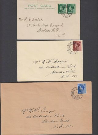 1936 Edward Viii ½d,  1½d & 2½d On 3 Fdcs With Oakley Basingstoke Cds