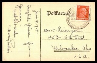 Mayfairstamps Germany 1928 Village To Milwaukee Wisconsin Post Card Wwb57309
