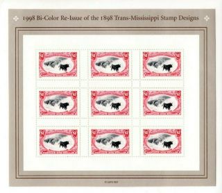 Usa 3210 Mnh,  Re - Issue Of Trans - Mississippi Face Value $9.  00 1998