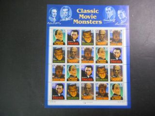Scott 3168 - 72,  32 Cent,  Classic Movie Monsters,  Sheet