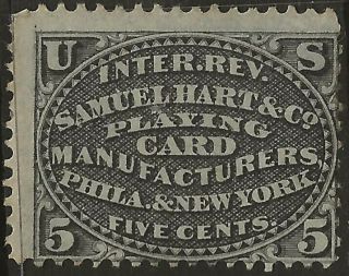Ru 9a - Samuel Hart 5 Cent Private Die Stamp - 2 - 56