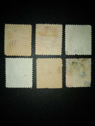 6 US Stamps Scott s 219 220 222 226 227 & 228,  1890 - 1893 2