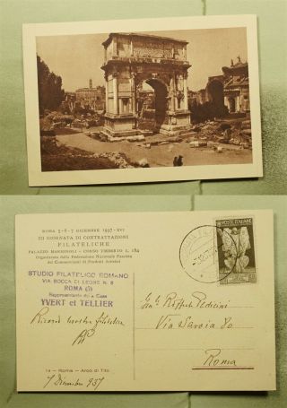 Dr Who 1937 Italy Giornata Arch Of Titus Rome Postcard E55517