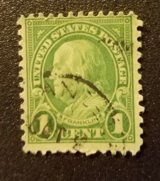 1936 Rare 1 Cent Green Ben Franklin Stamp