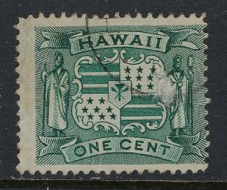 Hawaii Scott 80 1899 1 Cent Coat Of Arms Issue Vg