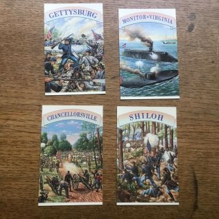 4 Usa Postal Stationery Civil War Battles Postcards 1994 4862