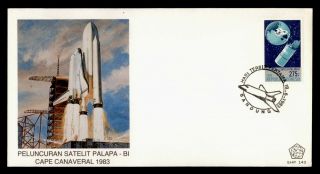 Dr Who 1983 Indonesia Palapa Satellite Launch Space Fdc C127698