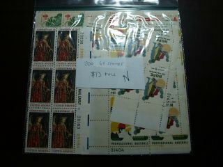 Us Postage Never Hinged Blocks Of 6 Cent Stamps $12.  00 Face (n)