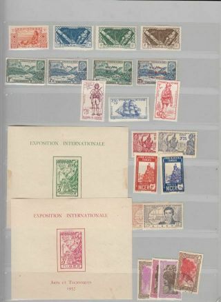 Oldhal - French Colonies - Incl Two Souv Sheet - 1930s - 40s