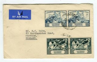 Rhodesia; 1949 Early Upu Issue Letter/cover To Croydon London