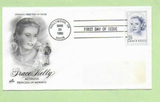 Grace Kelly Film Star/ Princess Of Monaco Fdc First Day Cover Artcraft
