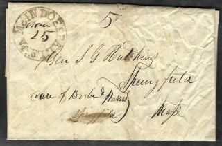 1847 Green Cds Folded Letter Cover Mcintoe 