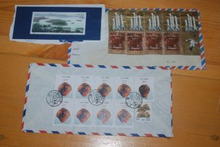 Weeda China & PRC covers,  Postcards,  Souvenir sheets on piece,  lot 3