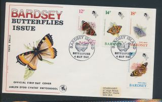 Xb74547 Great Britain Bardsey Island 1981 Butterflies Local Fdc
