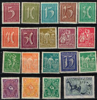 Germany Weimar Republic Industry And Agriculture Stamps 1922 Mlh/mnh